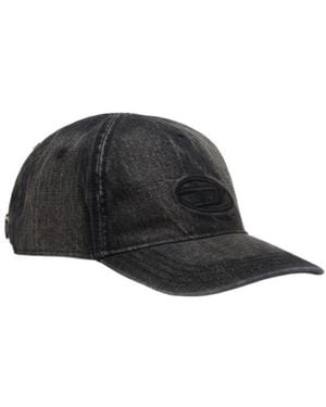 DIESEL C-Enic Frayed Detailed Denim Cap - Black