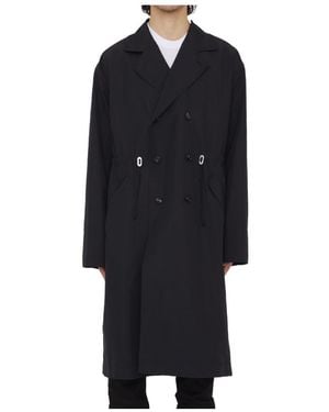Bottega Veneta Double-Breasted Trench Coat - Black
