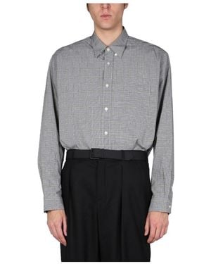 KENZO Long-Sleeved Checked Shirt - Grey