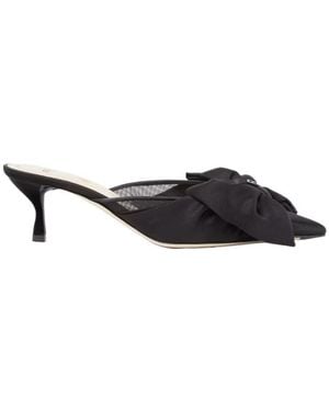 Fendi Colibrì Bow Detailed Pointed-Toe Sabots - Black