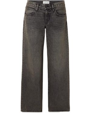 SLVRLAKE Denim Lexi Low-Rise Wide-Leg Jeans - Grey