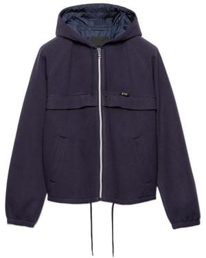 Prada Zipped Hooded Jacket - Blue