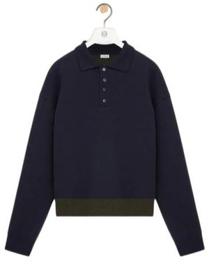 Loewe Button-Up Polo Shirt - Blue