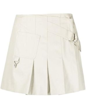 Eytys Asymmetric Pleated Miniskirt - White