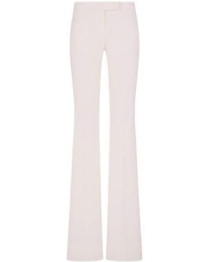 Tom Ford High-Waist Bootcut Flared Trousers - White
