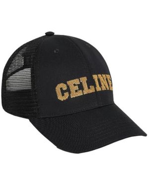 Celine Embroidered Baseball Cap - Black