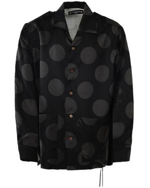 Mastermind Japan Polka Dot Pattern Suit Coat - Black