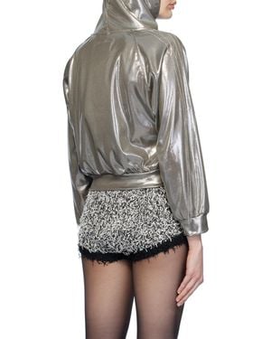 Doublet Hooded Metallic Jacket - Grey