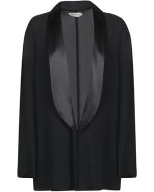 Alberta Ferretti Georgette Blazer - Black