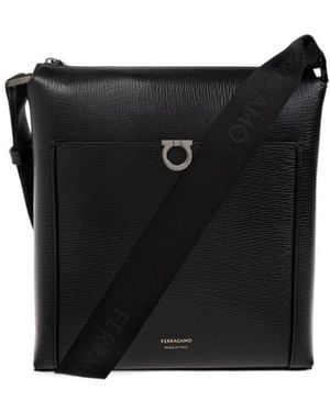 Ferragamo Trading Shoulder Bag - Black