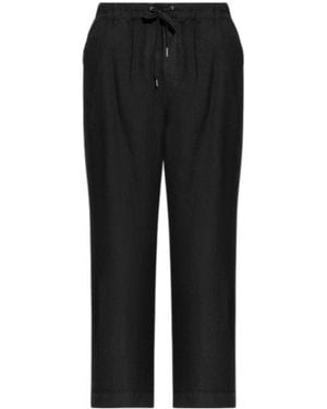 AllSaints Sharp Drawstring Wide-Leg Trousers - Black