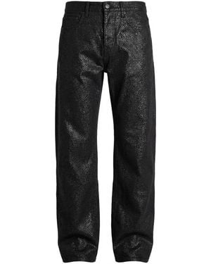 Gucci Printed Cotton Denim Trousers - Black