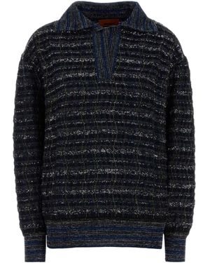 Missoni Striped Knitted Sweater - Blue