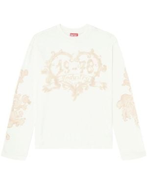 DIESEL T-Hilary Long-Sleeve T-Shirt - White