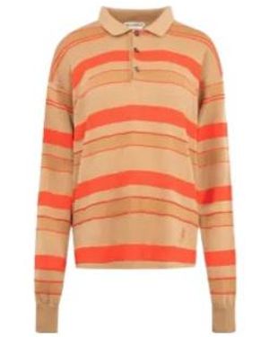 JW Anderson Striped Polo Shirt - Orange