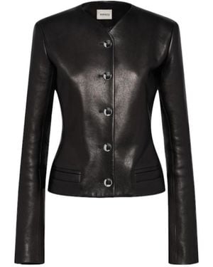 KHAITE Nara Leather Jacket - Black