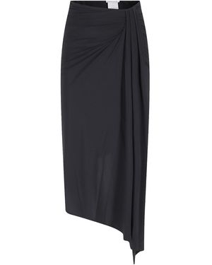 Amazuìn Pleated Midi Skirt - Blue