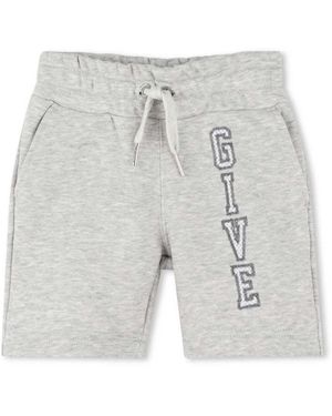 Givenchy Logo-Embroidered Shorts - Gray