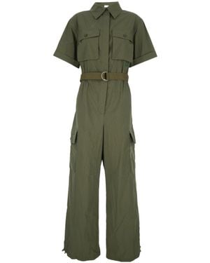 P.A.R.O.S.H. One-Piece Jumpsuit With Belt And Cargo Pockets Wome - Green