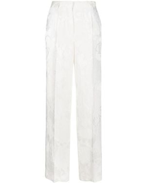 Dries Van Noten Logo Straight Pants - White