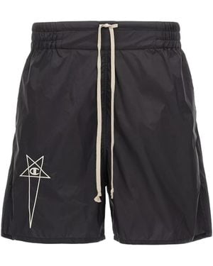 Rick Owens X Champion Drawstring Bermuda Shorts - Black