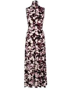Proenza Schouler Valentina High-Neck Printed Dress - White