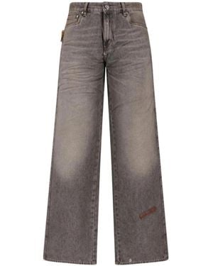 PDF CHANNEL Pdf Relaxed Wide-Leg Jeans - Gray