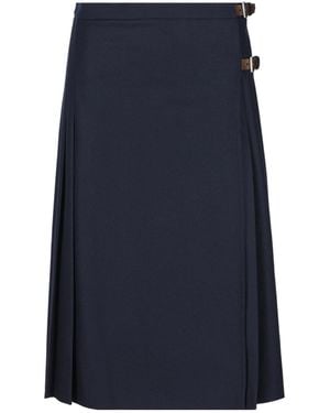 Prada Re-Wool Midi Skirt - Blue