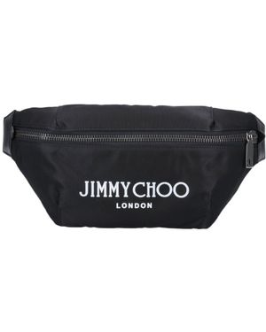 Jimmy Choo Finsley Logo Patch Belt Bag - Black