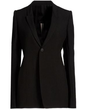 Rick Owens Minimalist Wool Blazer - Black