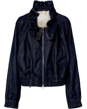 Dries Van Noten Zippered Denim Jacket - Blue