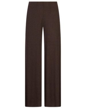 Agnona Straight-Leg Casual Trousers - Brown