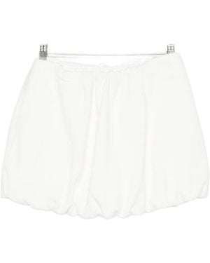 DUNST Bubble-Hem Mini Skirt - White