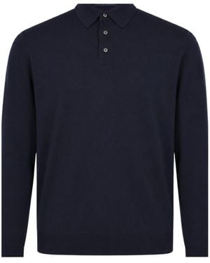 Kiton Long-Sleeve Polo Shirt - Blue