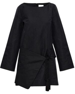 Posse Round Neck Long Sleeve Dress - Black