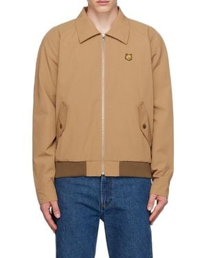 Maison Kitsuné Maison Kitsuné Fox Head Patch Harrington Jacket - Blue