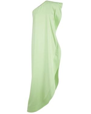 Stella McCartney One-Shoulder Asymmetric Maxi Dress - Green