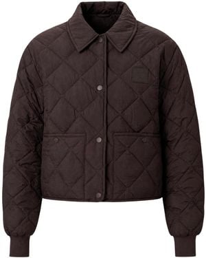 Calvin Klein Diamond-Quilted Logo-Patch Jacket - Black