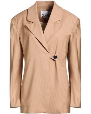 Ganni Classic Versatile Blazer - Natural