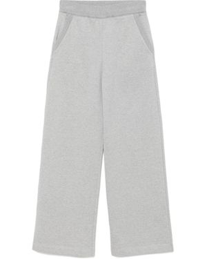 Miu Miu Elasticated Waistband Straight Leg Trousers - Grey