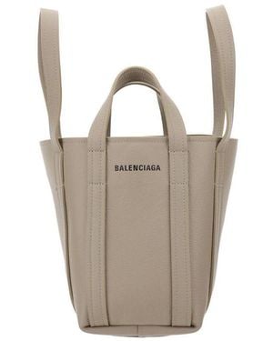 Balenciaga Logo Shoulder Bag - Grey