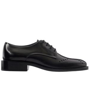 Jil Sander Square-Toe Lace-Up Shoes - Black