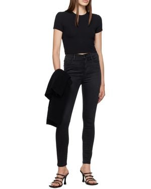 FRAME High-Rise Skinny Jeans - Black