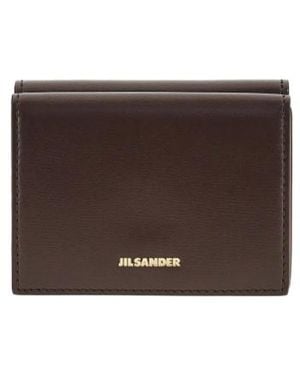Jil Sander Bi-Fold Wallet - Brown