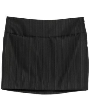 Dondup Pinstriped Skirt - Black