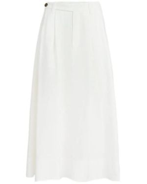 Brunello Cucinelli Twill Maxi Skirt - White