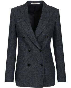 Tagliatore Double-Breasted Suit Jacket - Blue