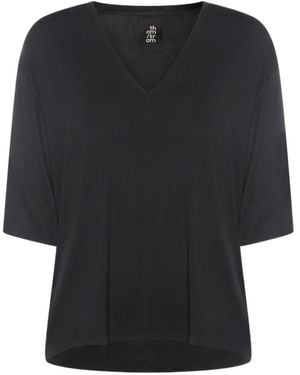 Thom Krom Short Sleeved V-Neck Blouse - Black