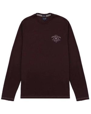 Armani Jeans Logo Details Long-Sleeved T-Shirt - Purple