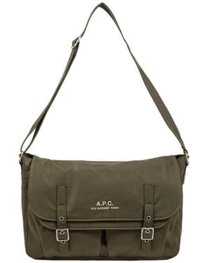 A.P.C. Archive Buckled Messenger Bag - Metallic
